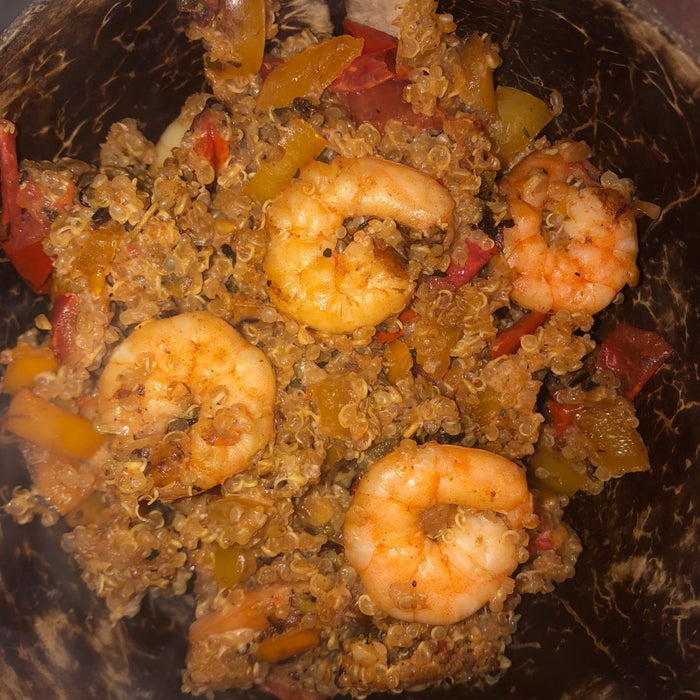 Spicy Prawn Quinoa - Flamin' Fitness