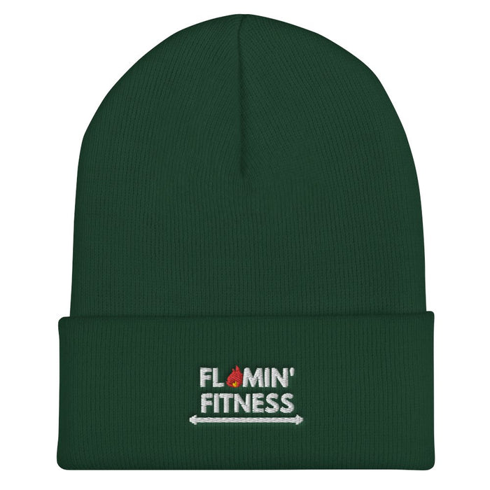 Green Cuffed Beanie - Flamin' Fitness