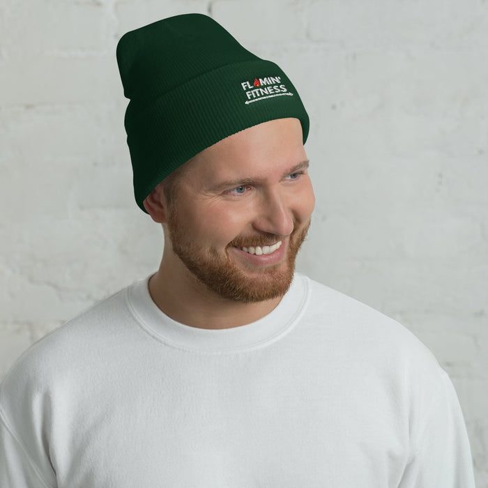 Green Cuffed Beanie - Flamin' Fitness