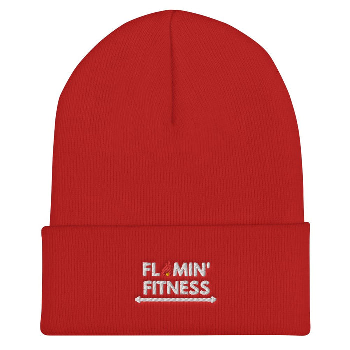 Red Cuffed Beanie - Flamin' Fitness